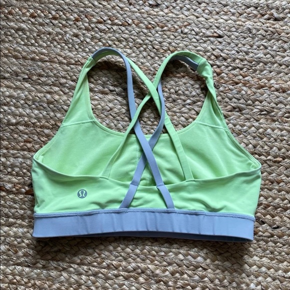 lululemon athletica Other - Lululemon Neon Yellow Strappy Energy Bra Size 6